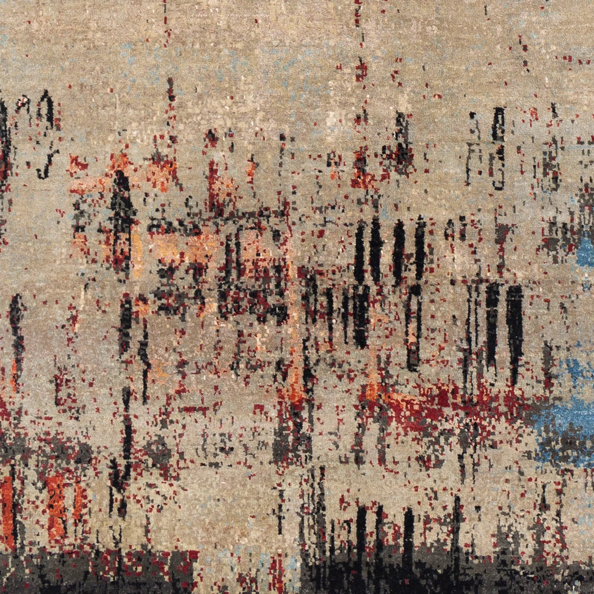 Colaba Rug - 17399 by Surya in olive, sky blue, tan, cream, dusty coral, rust. Made from unique in a unique style.