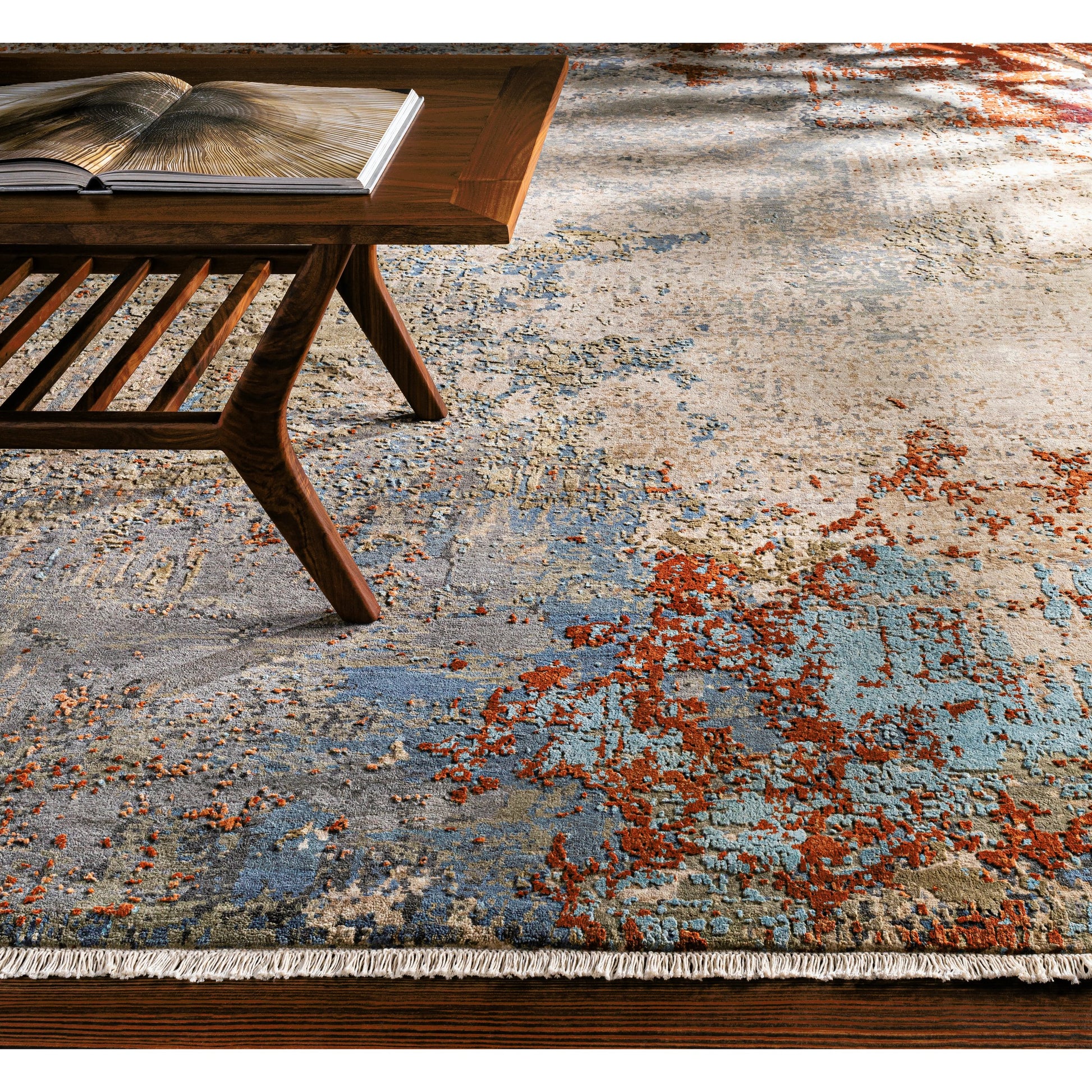 Colaba Rug - 22179 by Surya in olive, light olive, beige, cream, rust, sage. Made from unique in a unique style.