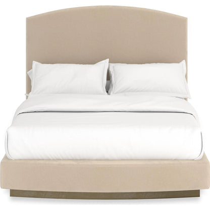 Artois Bed by Caracole in brushed gold paint. Made from asian hardwood in a transitional style.