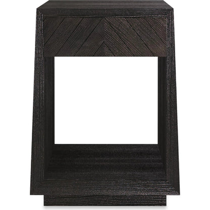 Bridges by Caracole in black stained ash. Made from ash, quartered ash in a modern style.