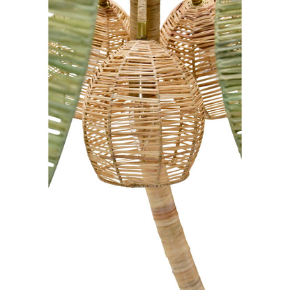 Coco Green and Natural Paper Rafia Floor Lamp by Worlds Away in green, natural. Made from unique in a coastal style.