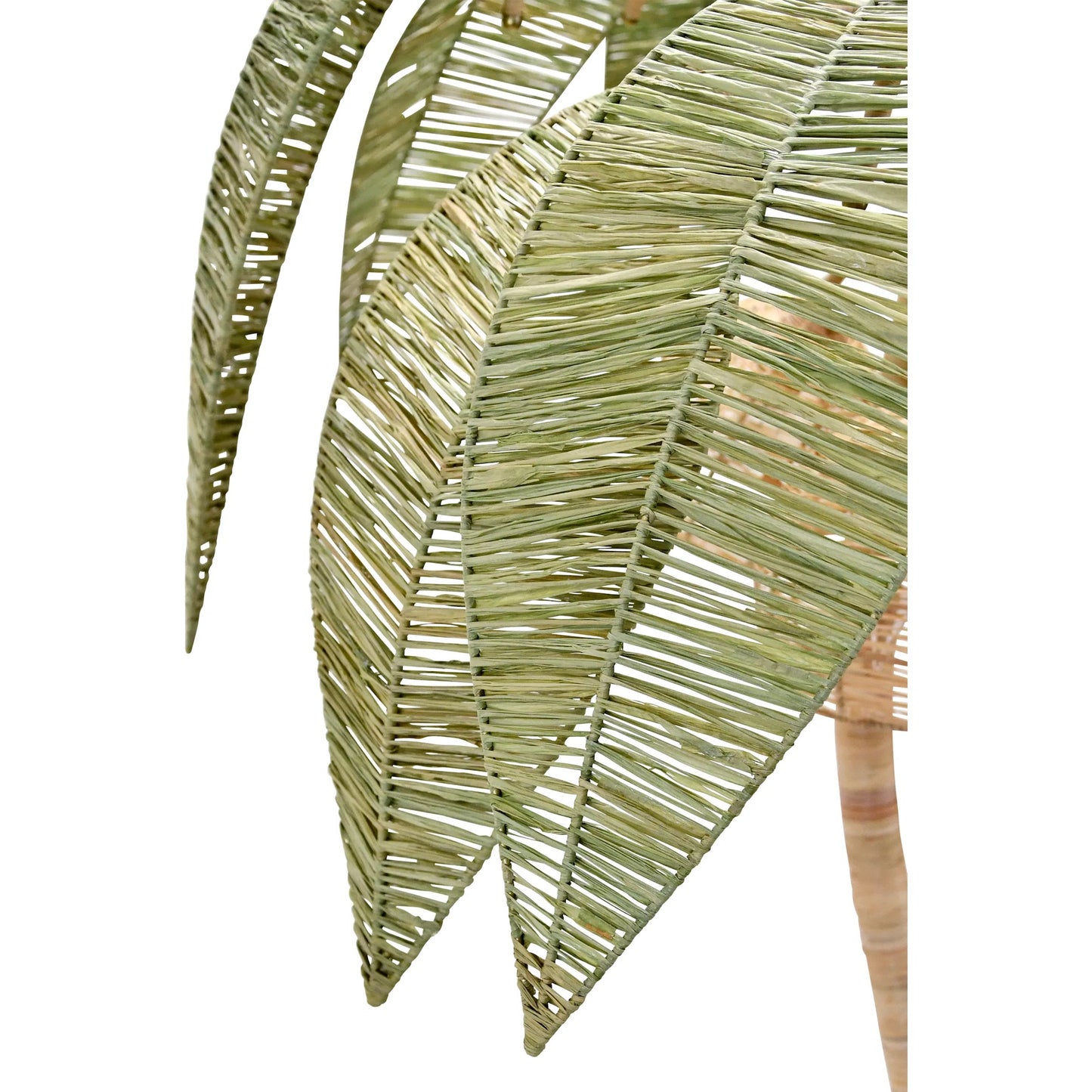 004 SI-2461270 | Closeup | Coco Green and Natural Paper Rafia Floor Lamp by Worlds Away in green, natural. Made from unique in a coastal style.