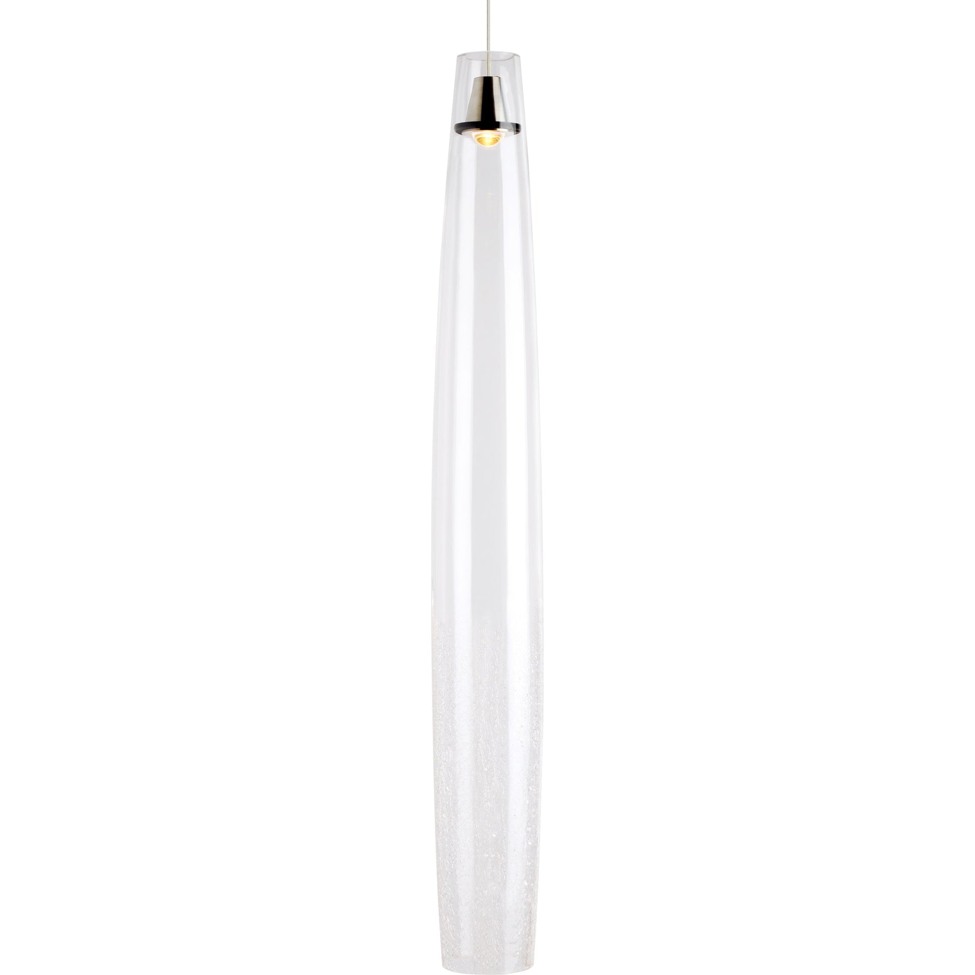 Coda Pendant by Tech Lighting in satin nickel. Made from glass in a modern style.