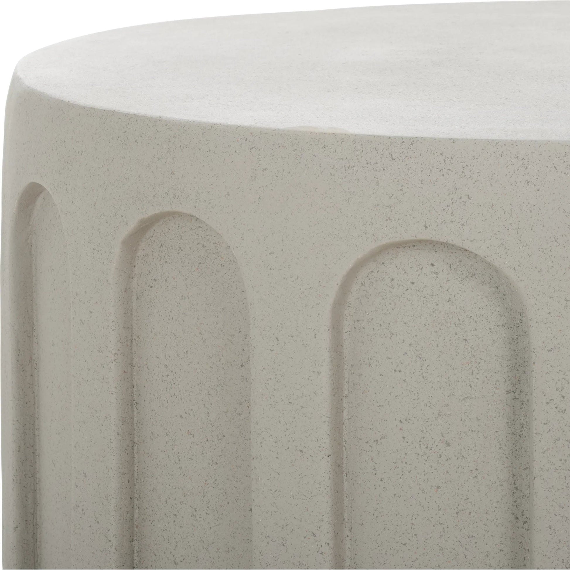 Tinian Coffee Table by HedgeApple Essentials in gray. Made from magnesium oxide in a modern style.