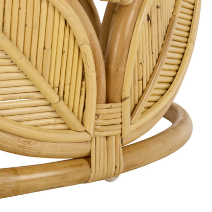 Lake Round Coffee Table by HedgeApple Essentials. Made from mango wood, rattan in a unique style.