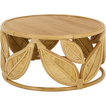 Lake Round Coffee Table by HedgeApple Essentials. Made from mango wood, rattan in a unique style.