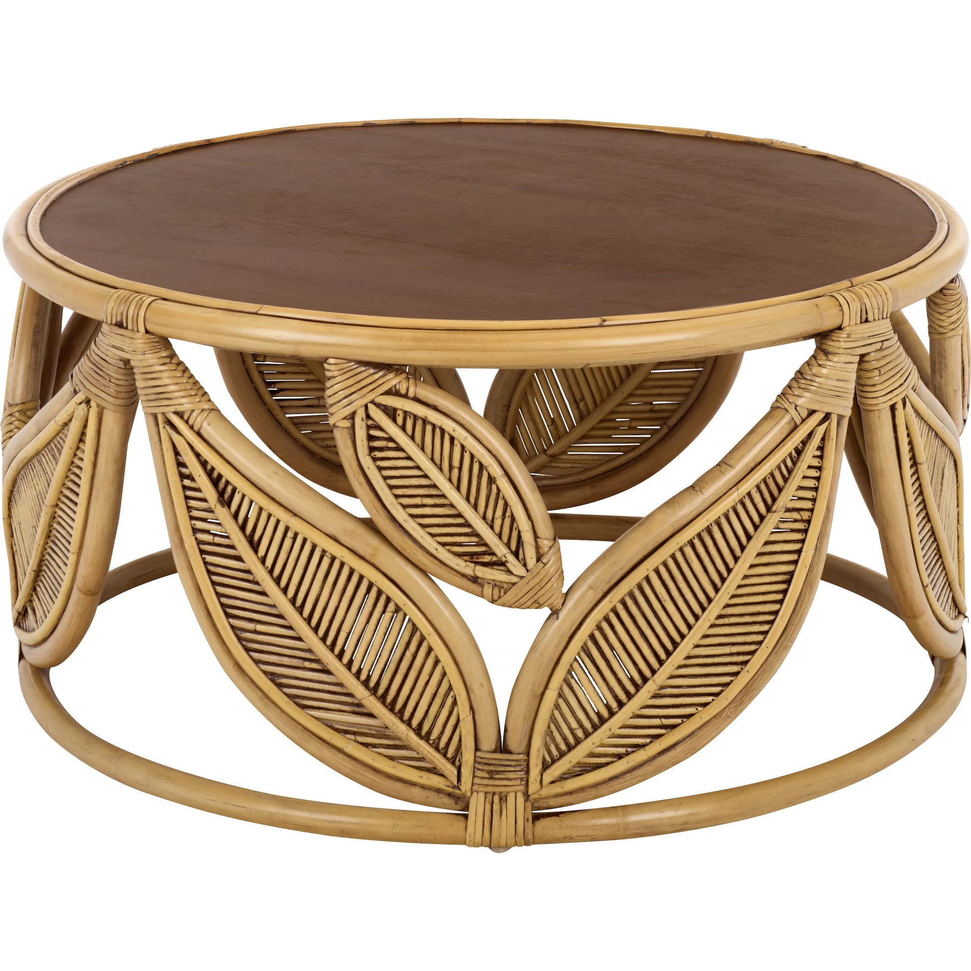 Lake Round Coffee Table by HedgeApple Essentials. Made from mango wood, rattan in a unique style.