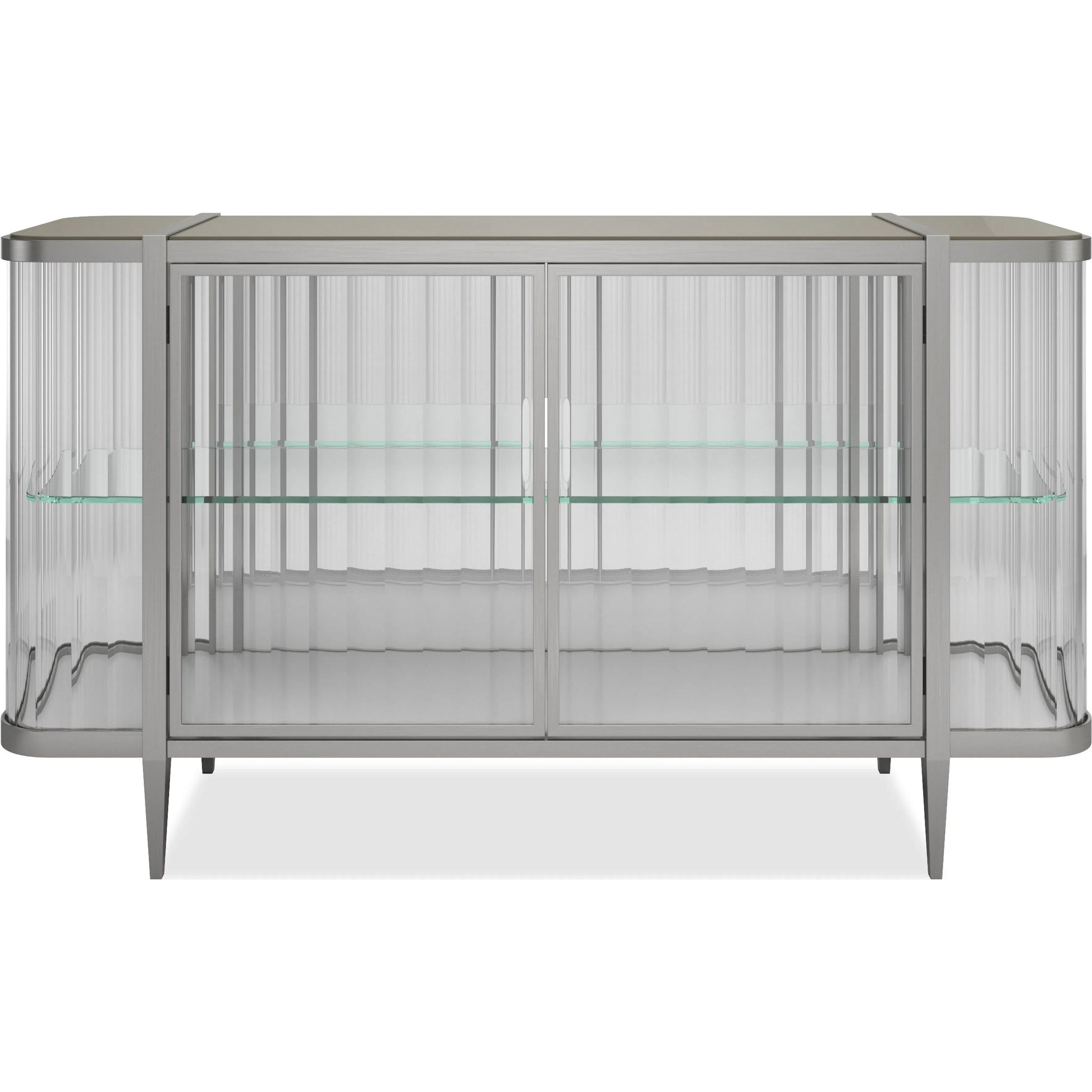 Stop and Stare Console by Caracole. Made from metal, glass, acrylic in a unique style.