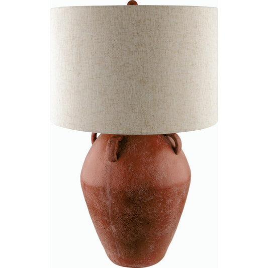 Colorado Accent Table Lamp - 531293 by Surya in red. Made from resin, linen, metal, plastic in a modern style.