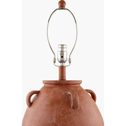 Colorado Accent Table Lamp - 531293 by Surya in wheat, translucent, metallic nickel, white, red. Made from resin, linen, metal, plastic in a modern style.