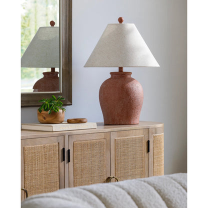 Colorado Accent Table Lamp - 531350 by Livabliss in paintedpainted. Made from body: ceramic, shade (outside): linen, shade (inside): metal, finial: plastic in a modern style.