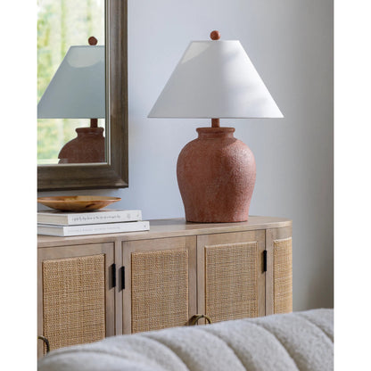 Colorado Accent Table Lamp - 531350 by Livabliss in paintedpainted. Made from body: ceramic, shade (outside): linen, shade (inside): metal, finial: plastic in a modern style.
