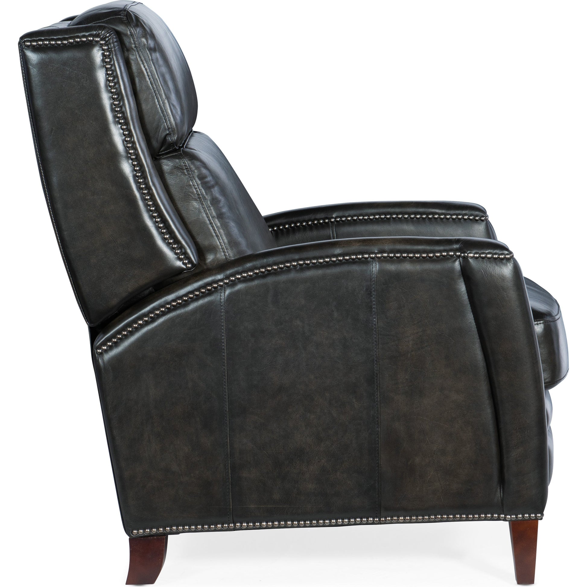 Declan Recliner by Hooker Furniture in brindisi trinita. Made from leather in a traditional style.