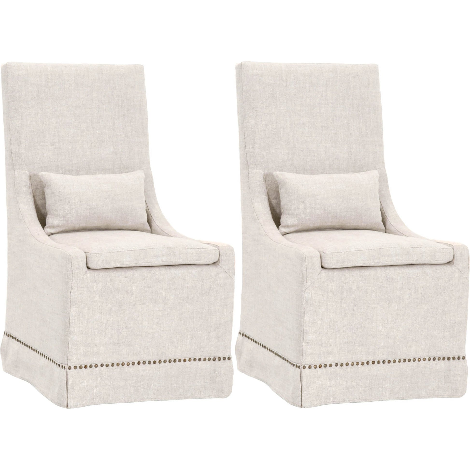 Colleen Dining Chair (Set of 2) by Essentials For Living in bisque french linen. Made from solid birch, 100% french linen in a transitional style.