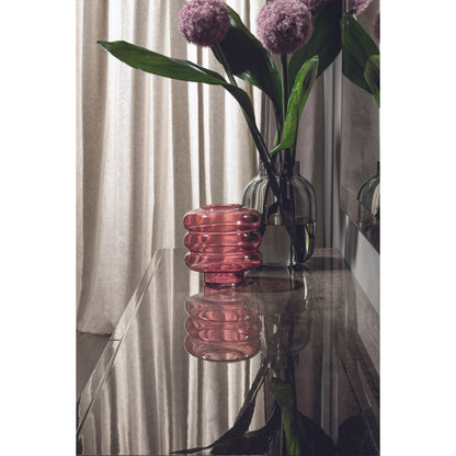 Collina Double Dresser by Essentials For Living in vintage oak high gloss, chrome. Made from acrylic high gloss lacquer, mdf, metal in a modern style.