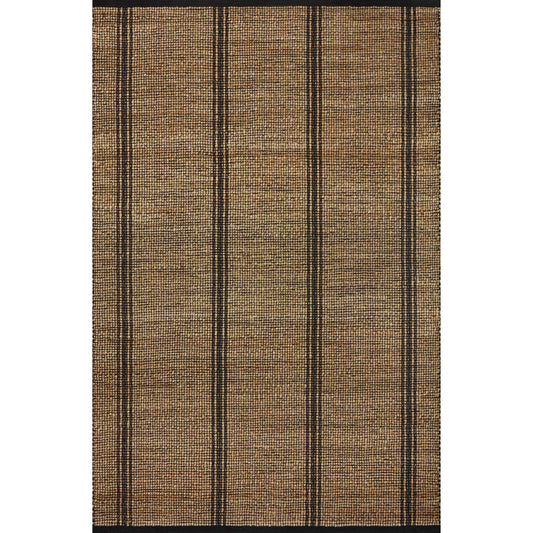 Colton CON-01 Rug by Angela Rose x Loloi in natural, black. Made from jute / cotton in a unique style.