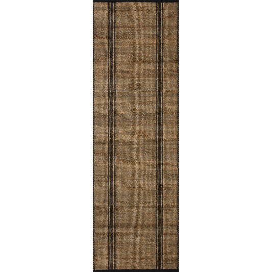 Colton CON-01 Rug by Angela Rose x Loloi in natural, black. Made from jute / cotton in a unique style.