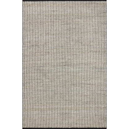 Colton CON-02 Rug by Angela Rose x Loloi in ivory, black. Made from jute / cotton in a unique style.