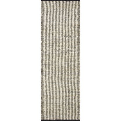 Colton CON-02 Rug by Angela Rose x Loloi in ivory, black. Made from jute / cotton in a unique style.