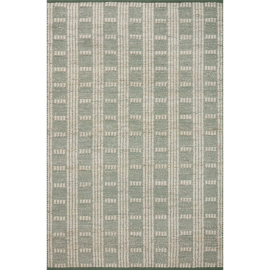 Colton CON-03 Rug by Angela Rose x Loloi in ivory, sage. Made from jute / cotton in a unique style.