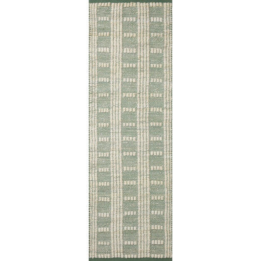 Colton CON-03 Rug by Angela Rose x Loloi in ivory, sage. Made from jute / cotton in a unique style.