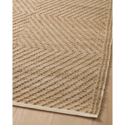 Colton CON-04 Rug by Angela Rose x Loloi in natural, ivory. Made from jute / cotton in a unique style.