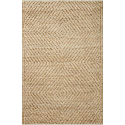 Colton CON-04 Rug by Angela Rose x Loloi in natural, ivory. Made from jute / cotton in a unique style.