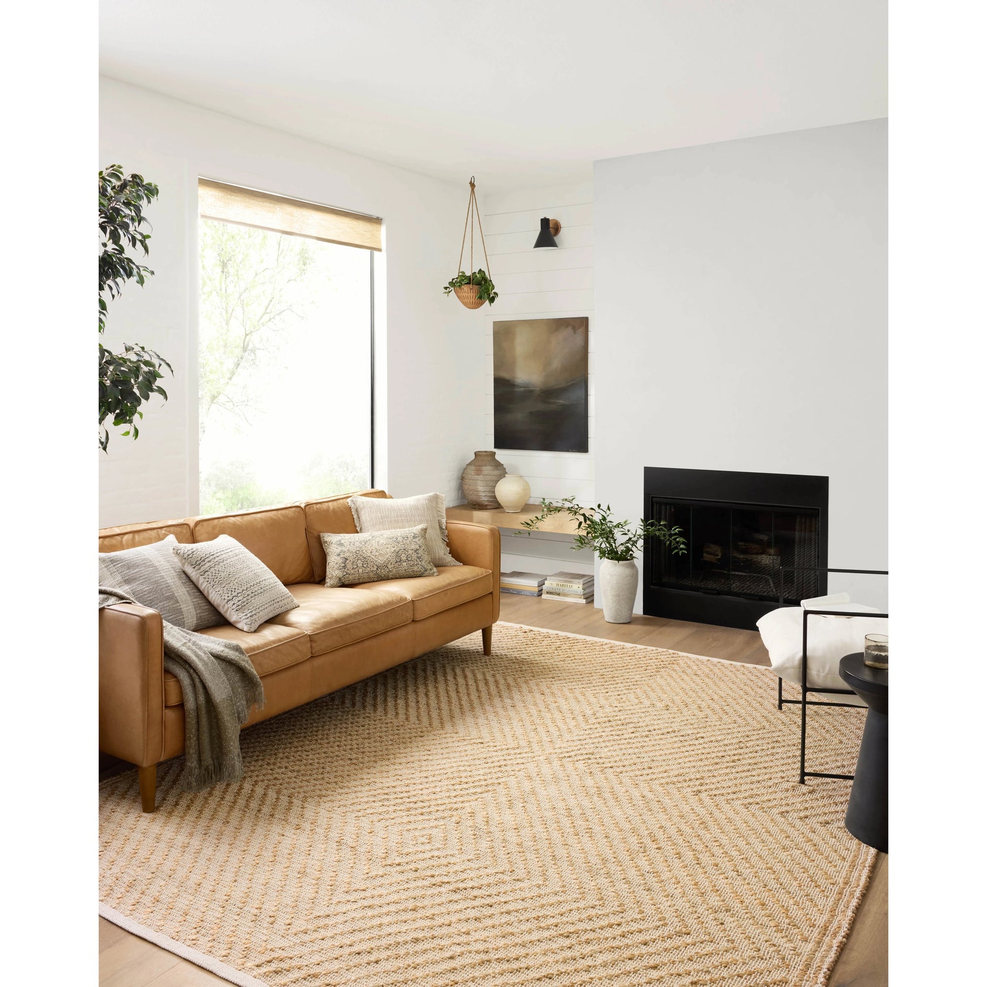 Colton CON-04 Rug by Angela Rose x Loloi in natural, ivory. Made from jute / cotton in a unique style.