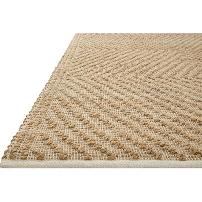 Colton CON-04 Rug by Angela Rose x Loloi in natural, ivory. Made from jute / cotton in a unique style.