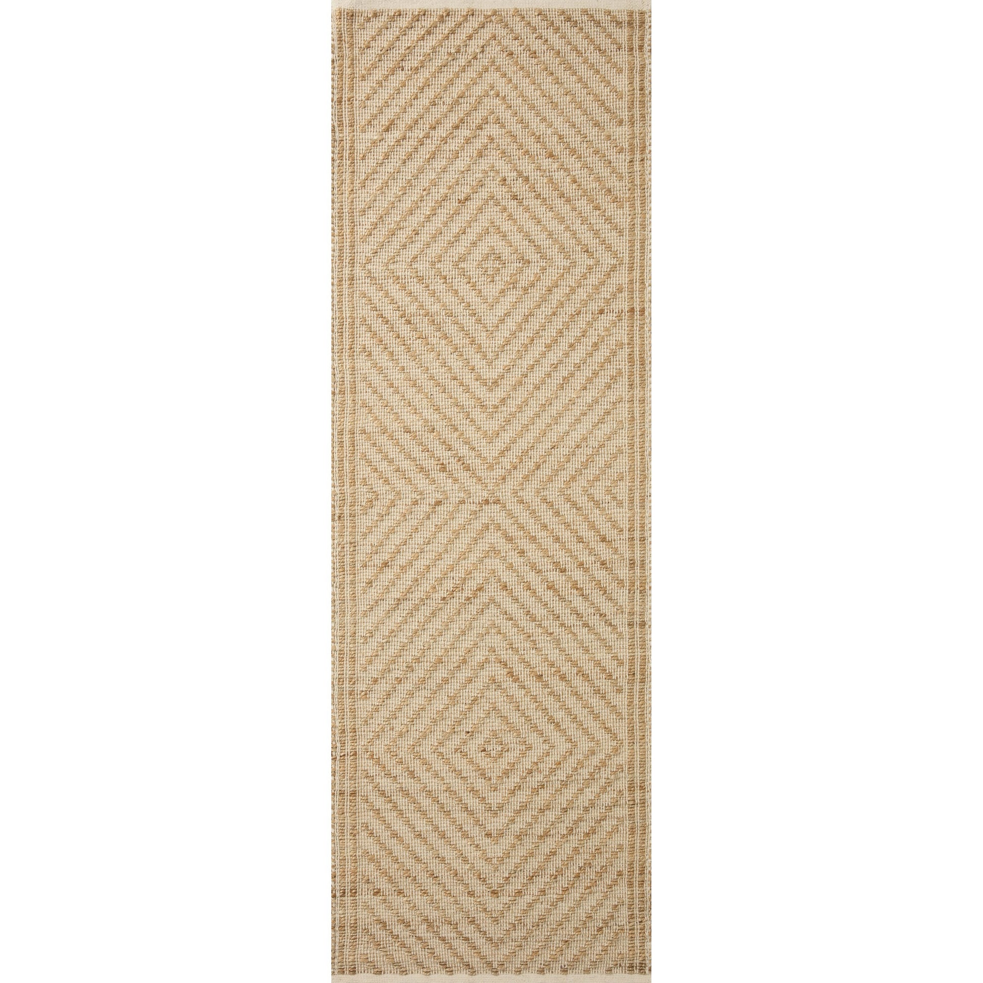 Colton CON-04 Rug by Angela Rose x Loloi in natural, ivory. Made from jute / cotton in a unique style.
