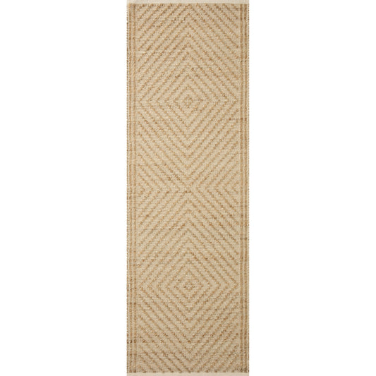 Colton CON-04 Rug by Angela Rose x Loloi in natural, ivory. Made from jute / cotton in a unique style.