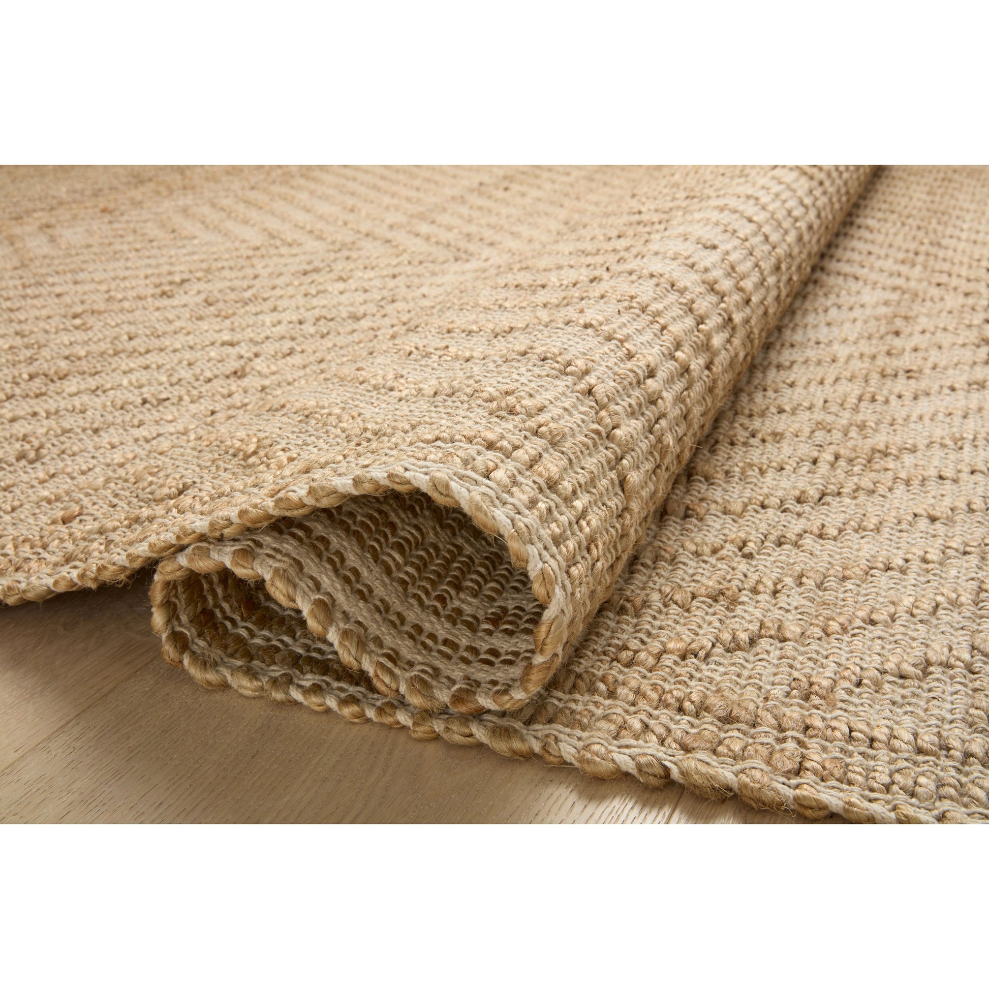 Colton CON-04 Rug by Angela Rose x Loloi in natural, ivory. Made from jute / cotton in a unique style.