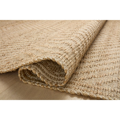 Colton CON-04 Rug by Angela Rose x Loloi in natural, ivory. Made from jute / cotton in a unique style.