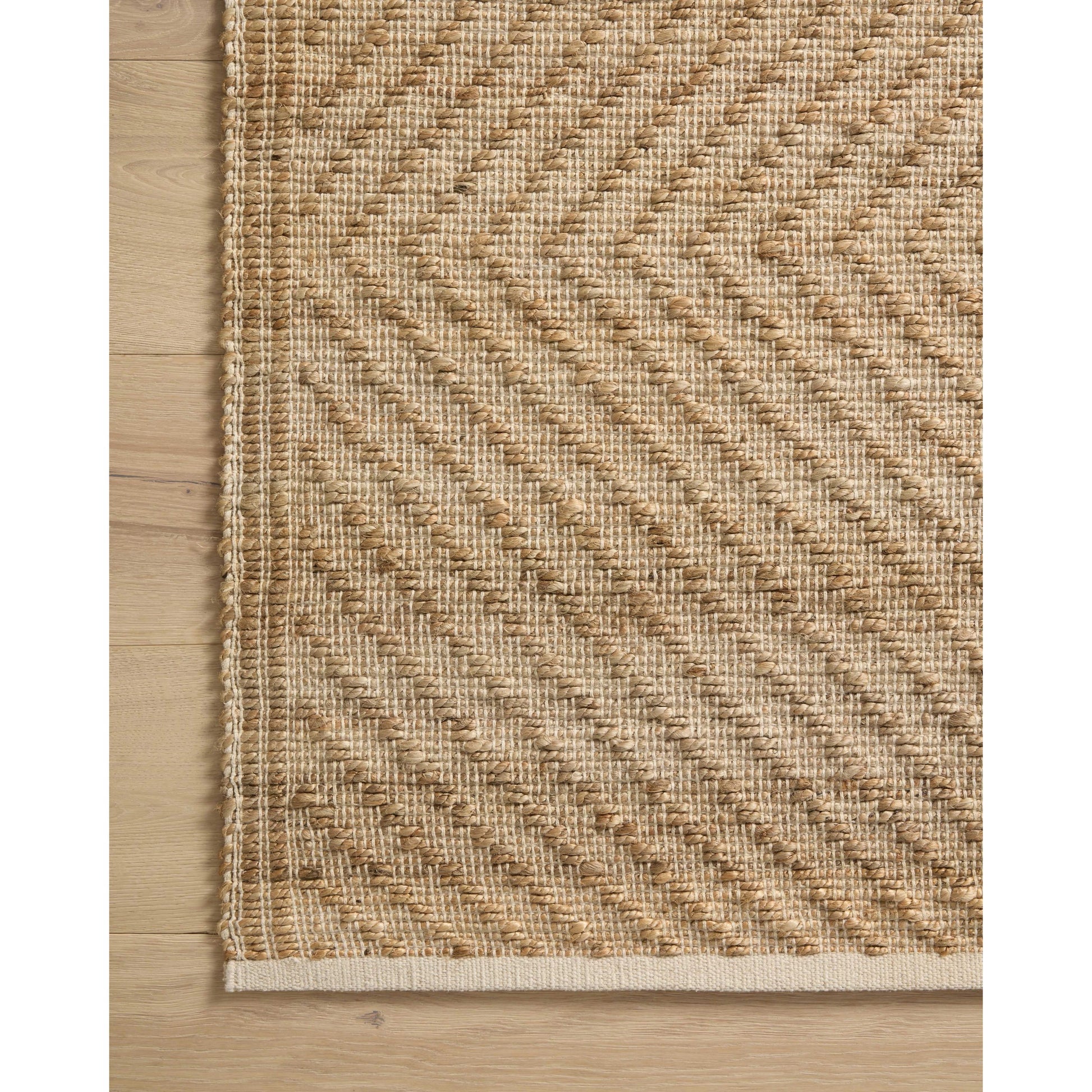 Colton CON-04 Rug by Angela Rose x Loloi in natural, ivory. Made from jute / cotton in a unique style.