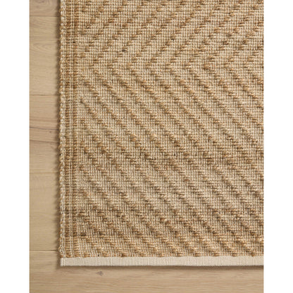 Colton CON-04 Rug by Angela Rose x Loloi in natural, ivory. Made from jute / cotton in a unique style.