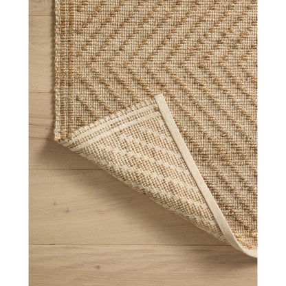 Colton CON-04 Rug by Angela Rose x Loloi in natural, ivory. Made from jute / cotton in a unique style.