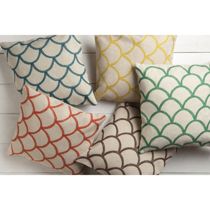 Meadow Pillow - 5854 by Surya. Made from 60% linen, 40% cotton in a modern style.