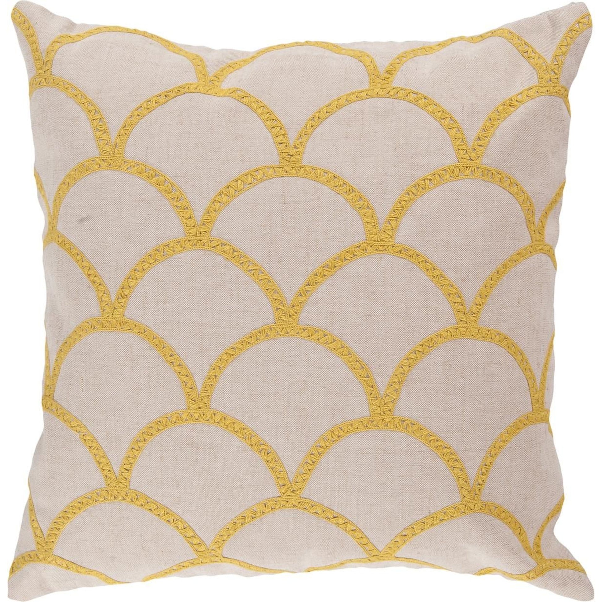 Meadow Pillow - 5854 by Surya. Made from 60% linen, 40% cotton in a modern style.