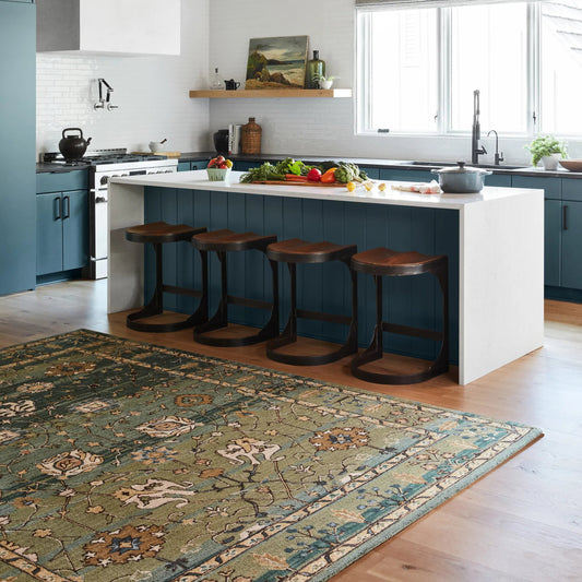 Cardamom COM03 Rug by Jaipur Living in green, blue. Made from 100% wool in a unique style.