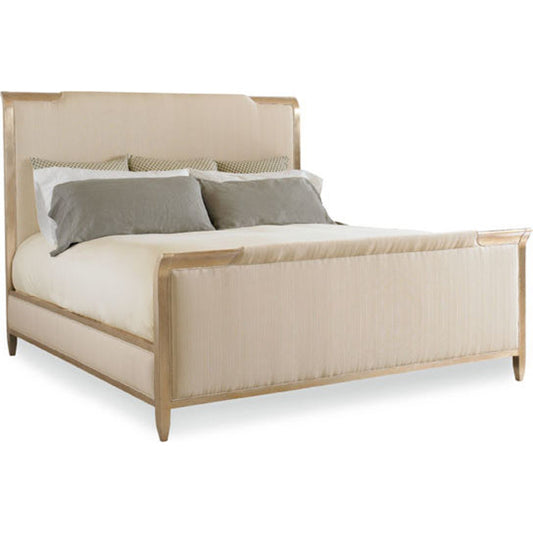Nite in Shining Armor Bed by Caracole in gold and pompeii. Made from hardwood solids, hardwood veneers in a transitional style.