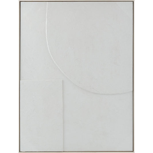 Concrete II Framed Art by Livabliss in white and hand painted. Made from canvas, polystyrene in a unique style.