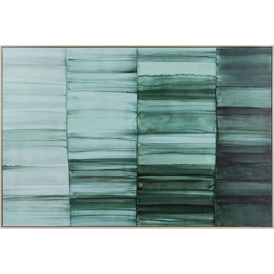 Connection I Framed Art by Livabliss in green and hand painted. Made from canvas, polystyrene in a unique style.