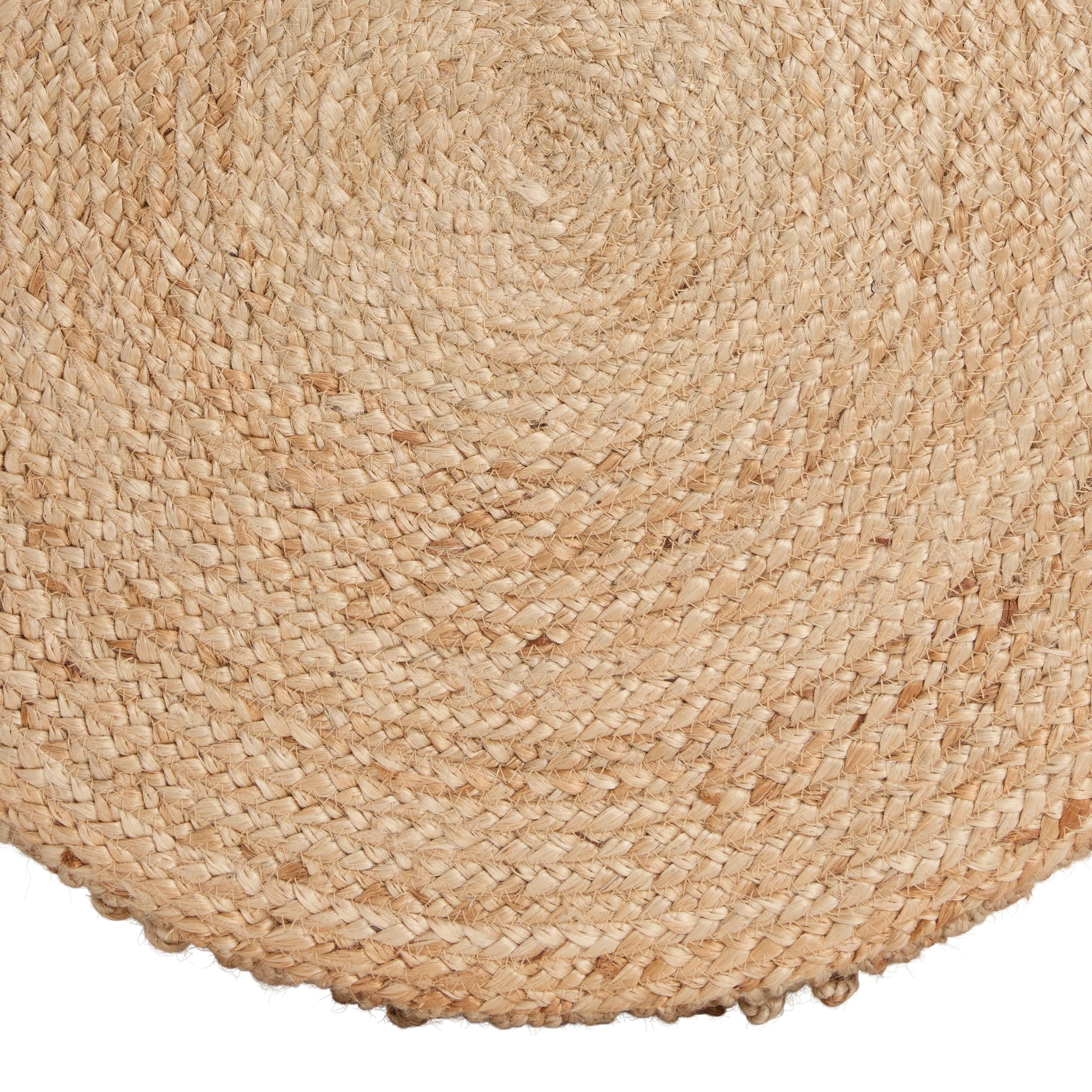 Core Elm Pouf by Jaipur Living in brown. Made from 100% jute fiber in a cottage & farmhouse style.