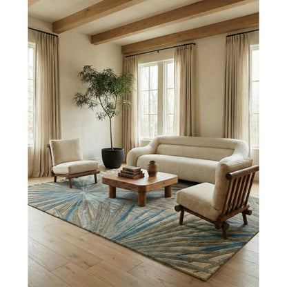 Coastal Seaside COS33 Rug by Jaipur Living in blue, green. Made from 100% wool in a unique style.