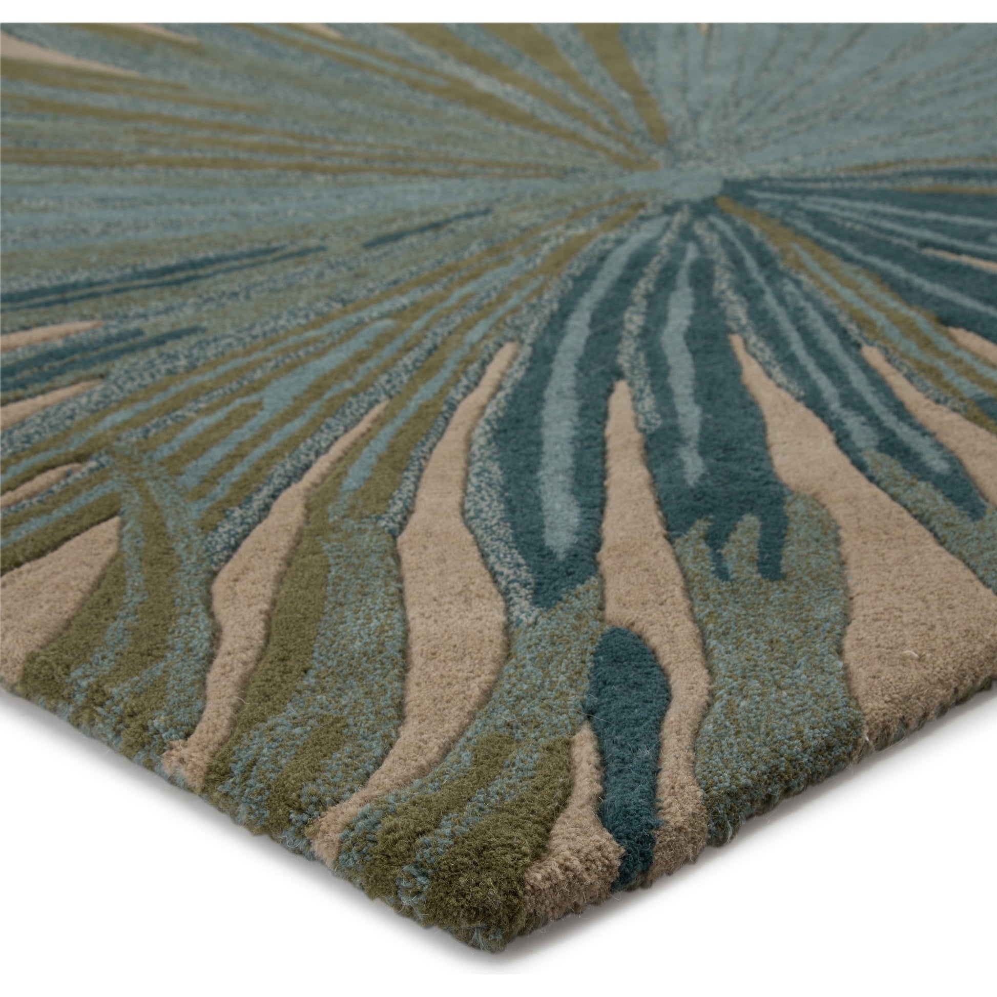 Coastal Seaside COS33 Rug by Jaipur Living in blue, green. Made from 100% wool in a unique style.