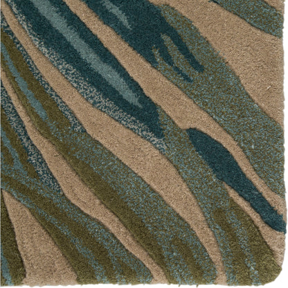 Coastal Seaside COS33 Rug by Jaipur Living in blue, green. Made from 100% wool in a unique style.