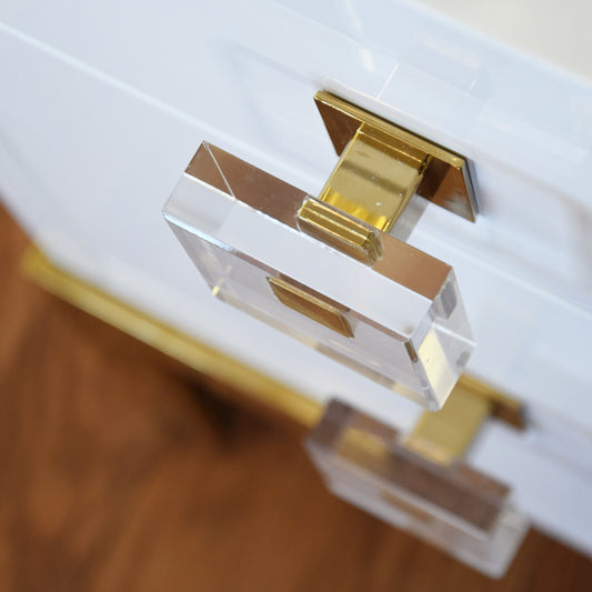 Cosby Desk by Worlds Away. Made from hardwood solids, mdf, metal, acrylic in a modern style.
