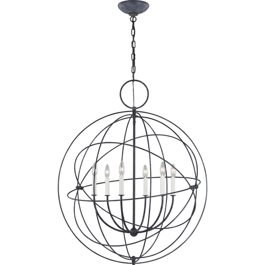 001 SI-2234188 | Primary Silo | Bayberry Large Pendant by Visual Comfort & Co. in weathered galvanized. Made from steel in a unique style.