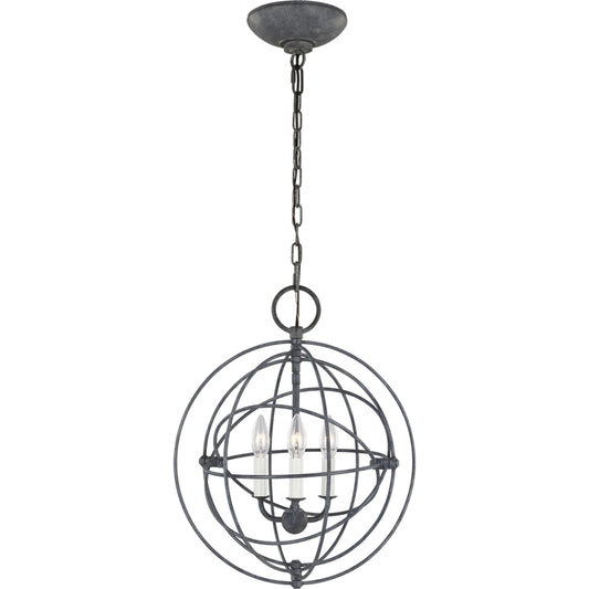 Bayberry Small Pendant by Visual Comfort & Co. in weathered galvanized. Made from steel in a unique style.