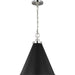 Wellfleet Medium Cone Pendant by Visual Comfort & Co.. Made from steel in a transitional style.